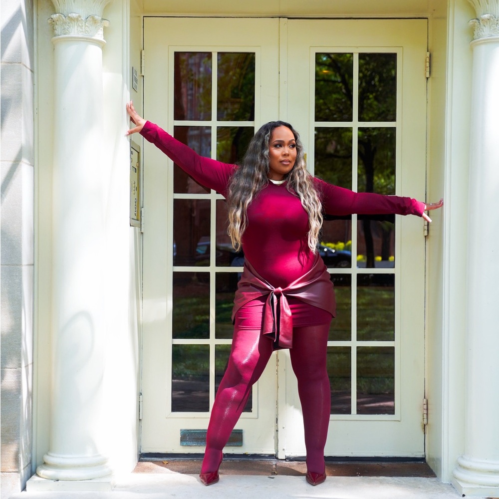 Burgundy Long Sleeve Dress